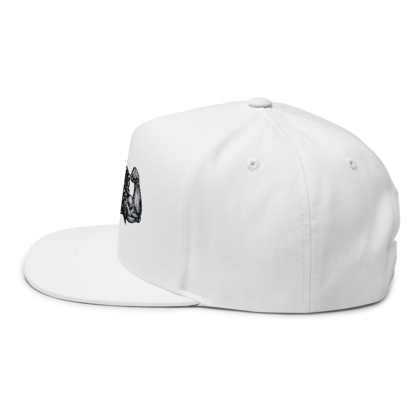 Flat Bill Cap — Hustle Power Embroidered Snapback