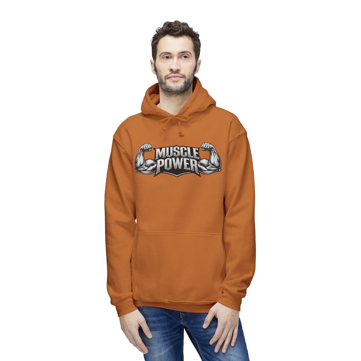 Muscle Power Hoodie — Graphic Gym Workout Pullover