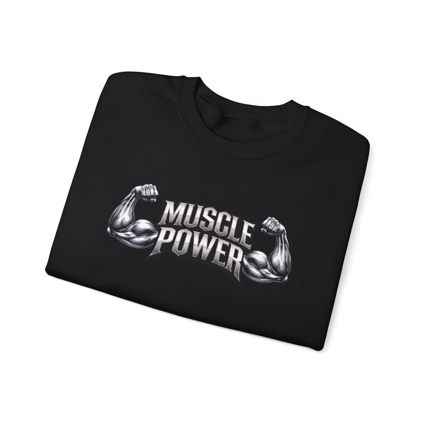 Muscle Power Crewneck Sweatshirt — Gym Fitness Pullover