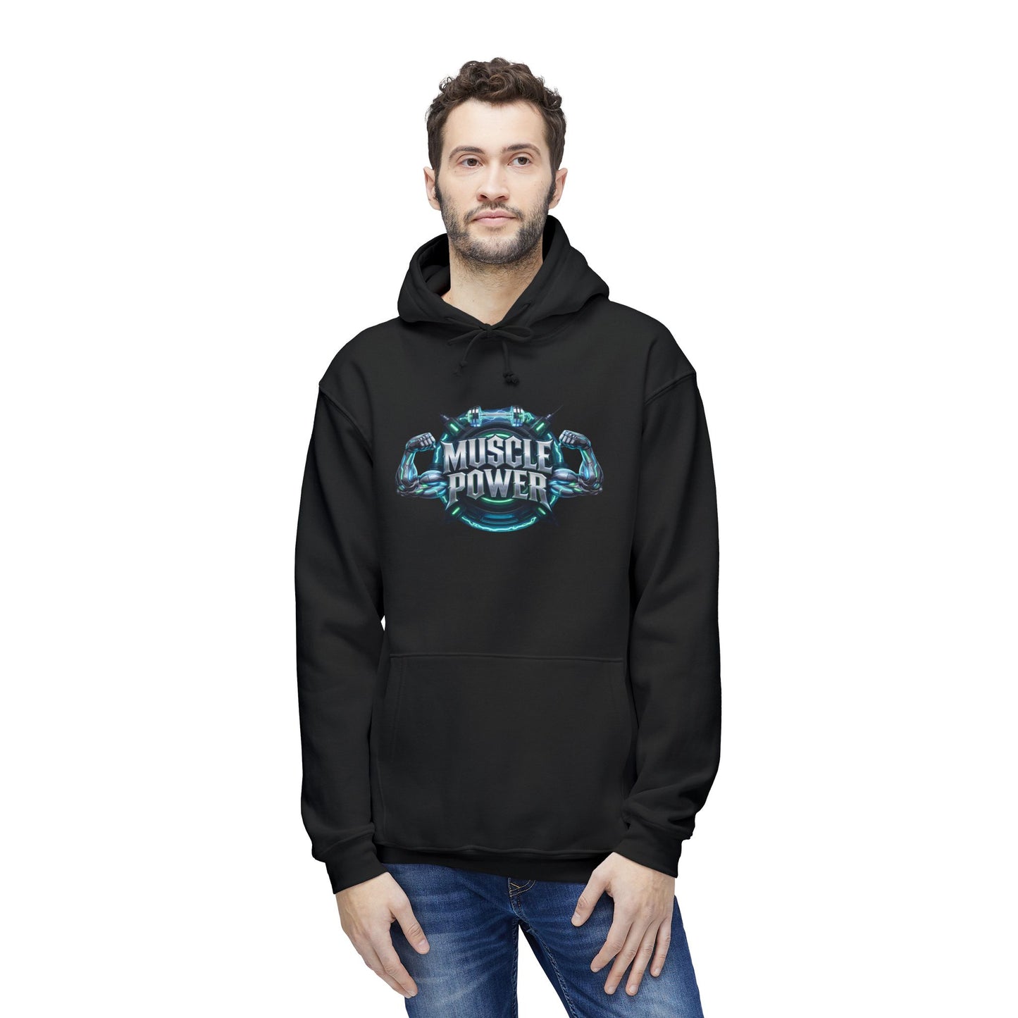Muscle Power Hoodie — Graphic Gym Workout Pullover