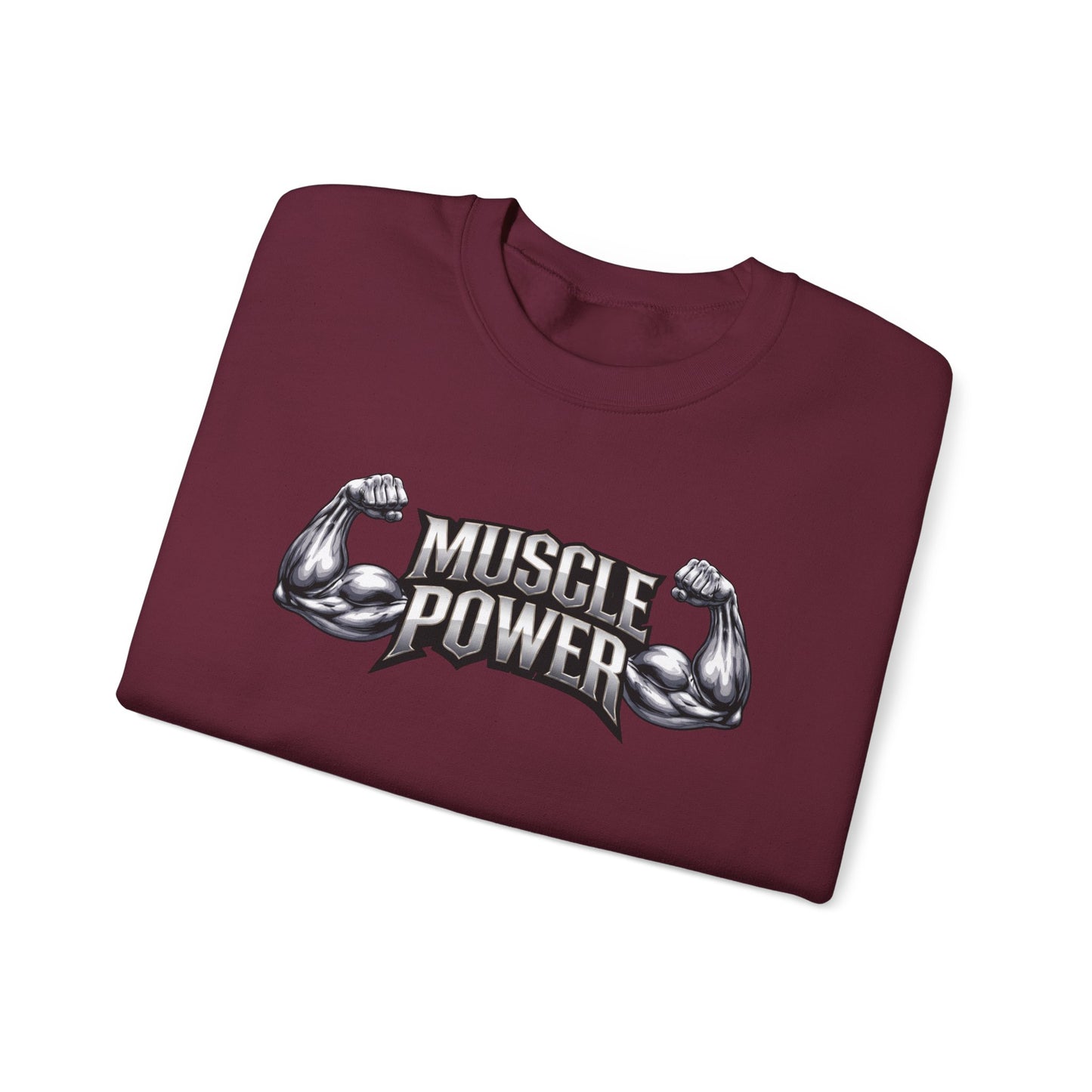 Muscle Power Crewneck Sweatshirt — Gym Fitness Pullover