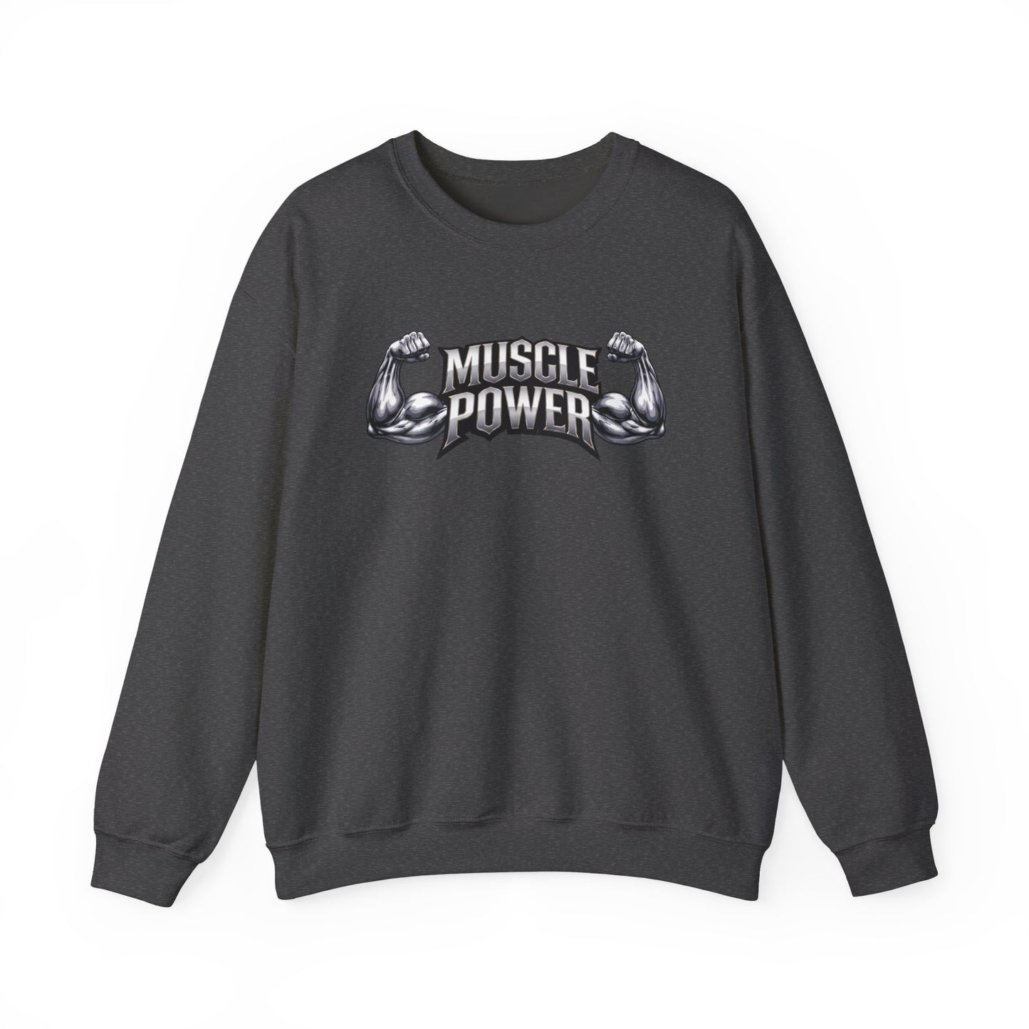 Muscle Power Crewneck Sweatshirt — Gym Fitness Pullover