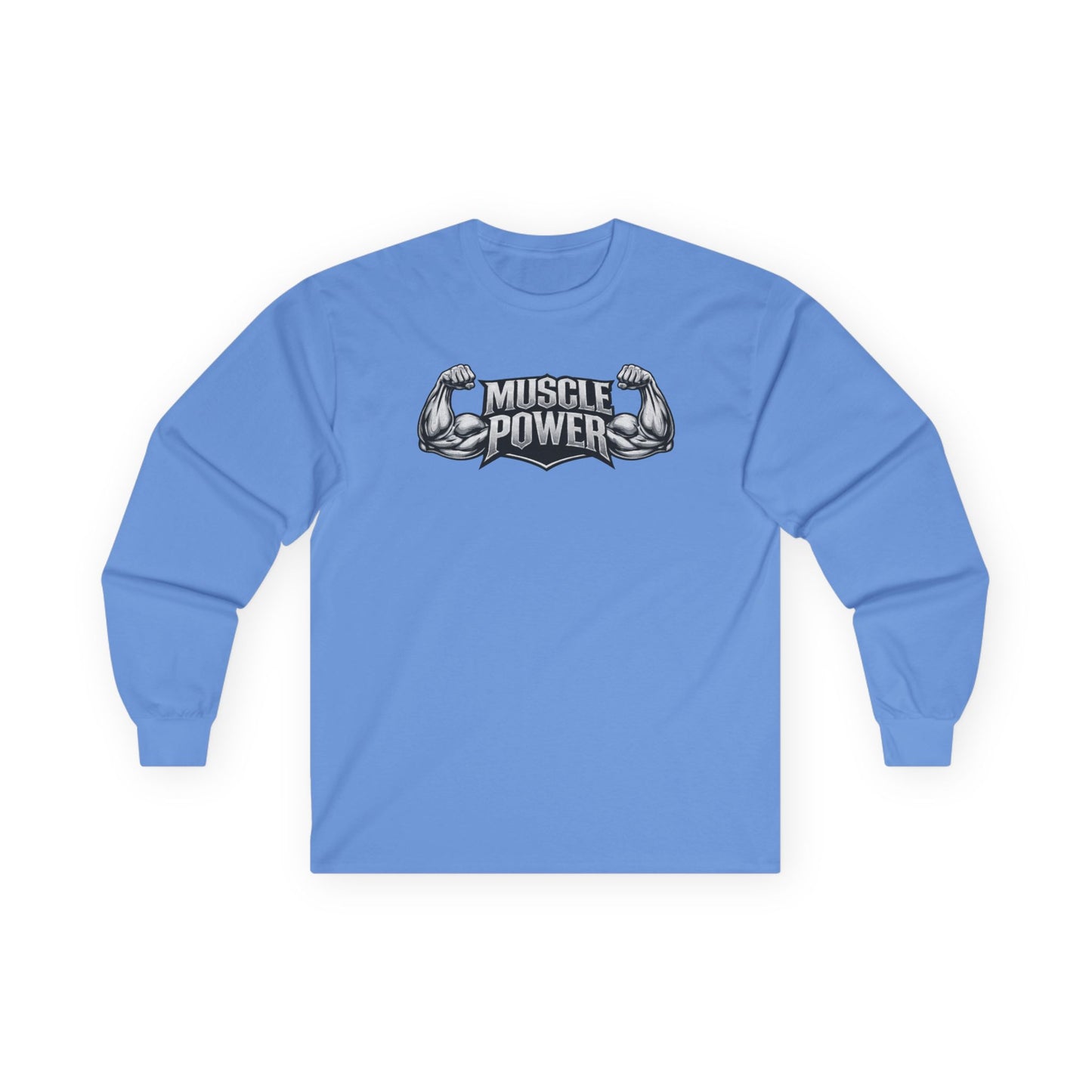 Muscle Power Long Sleeve Tee — Gym Fitness Strength Shirt