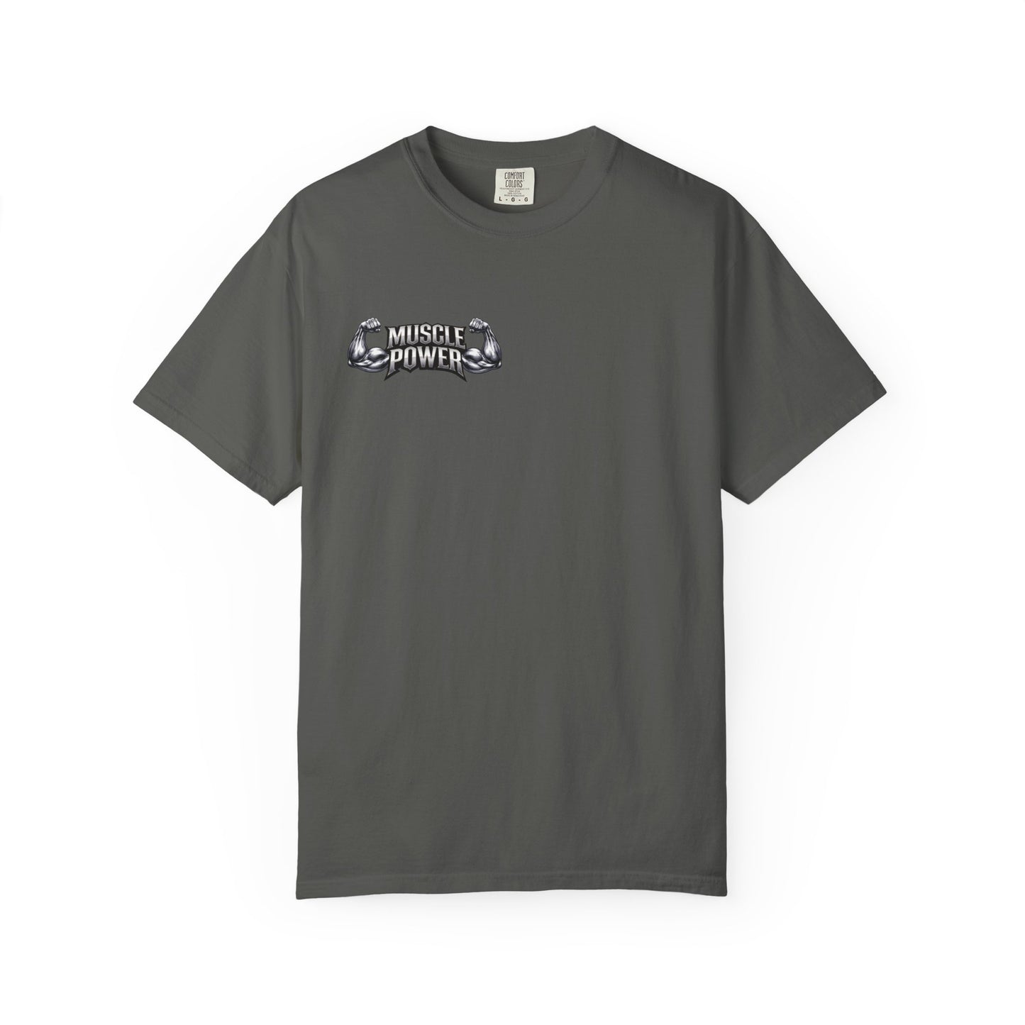 Muscle Power Graphic T-Shirt — Gym Fitness Tee with 'Muscle Power' Design