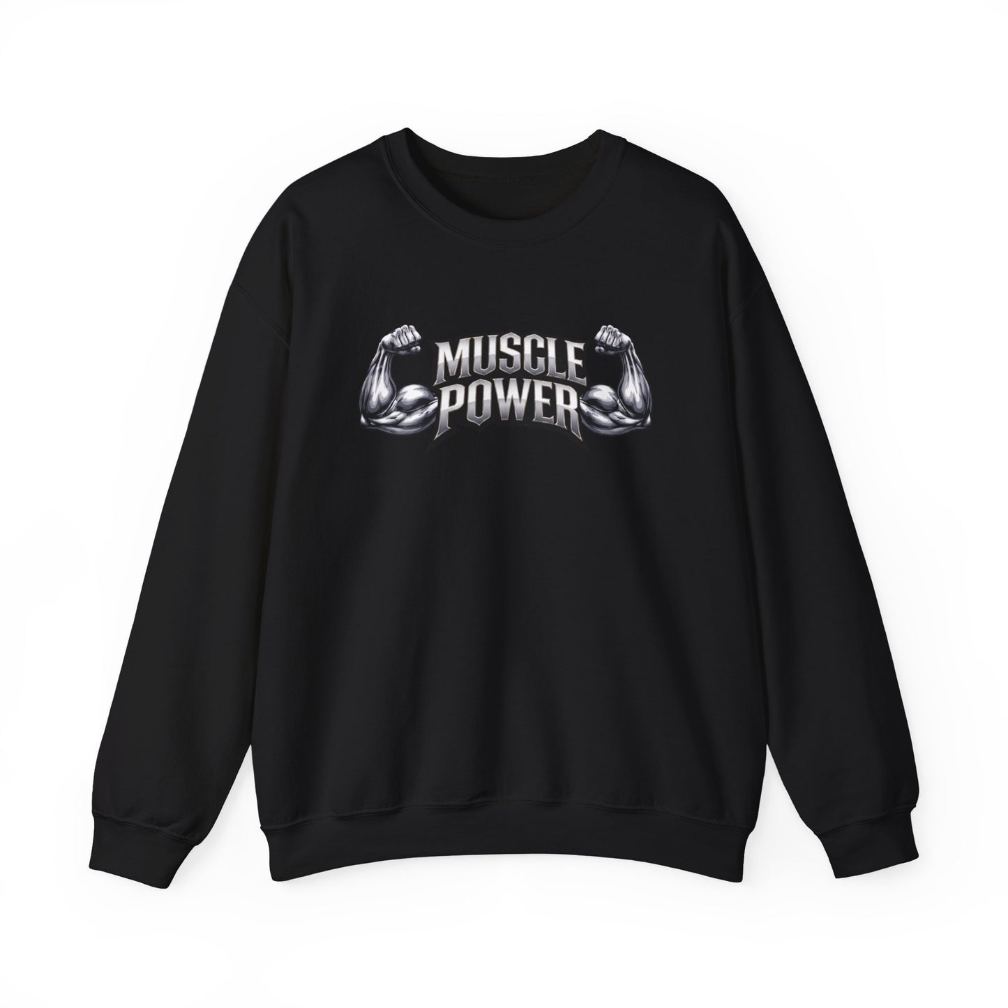 Muscle Power Crewneck Sweatshirt — Gym Fitness Pullover