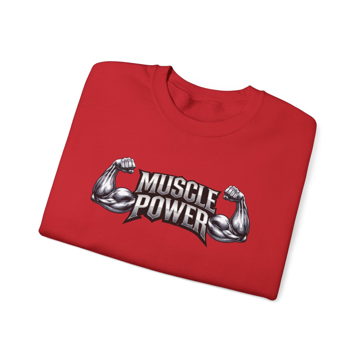 Muscle Power Crewneck Sweatshirt — Gym Fitness Pullover