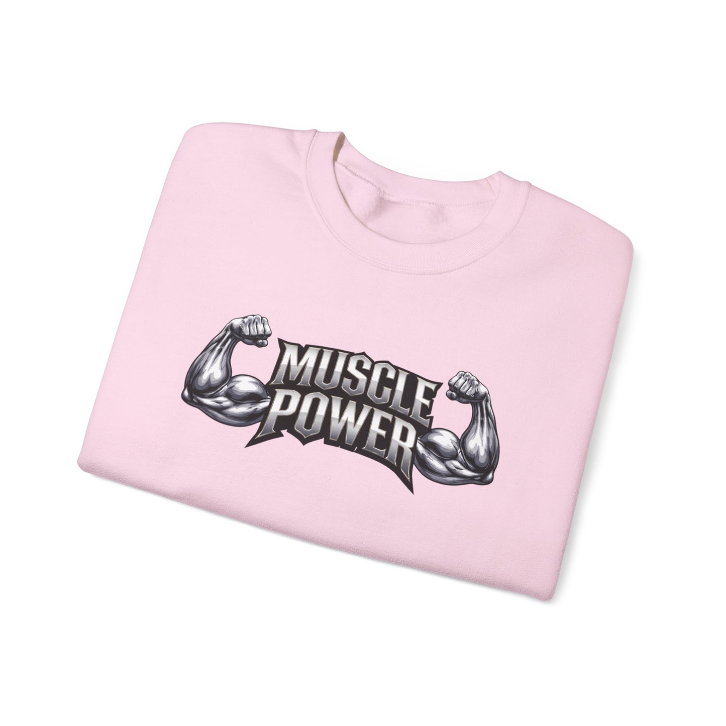 Muscle Power Crewneck Sweatshirt — Gym Fitness Pullover
