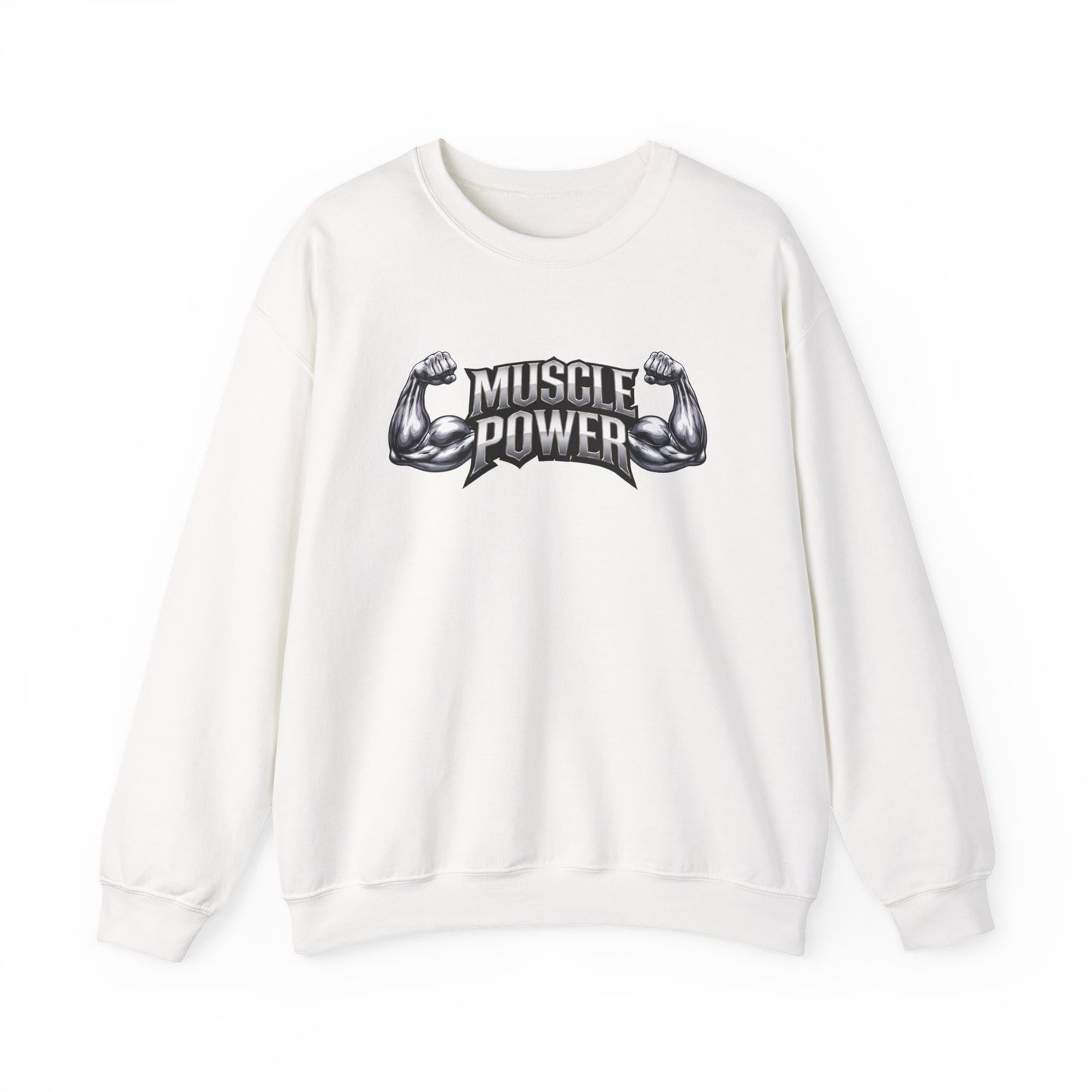 Muscle Power Crewneck Sweatshirt — Gym Fitness Pullover