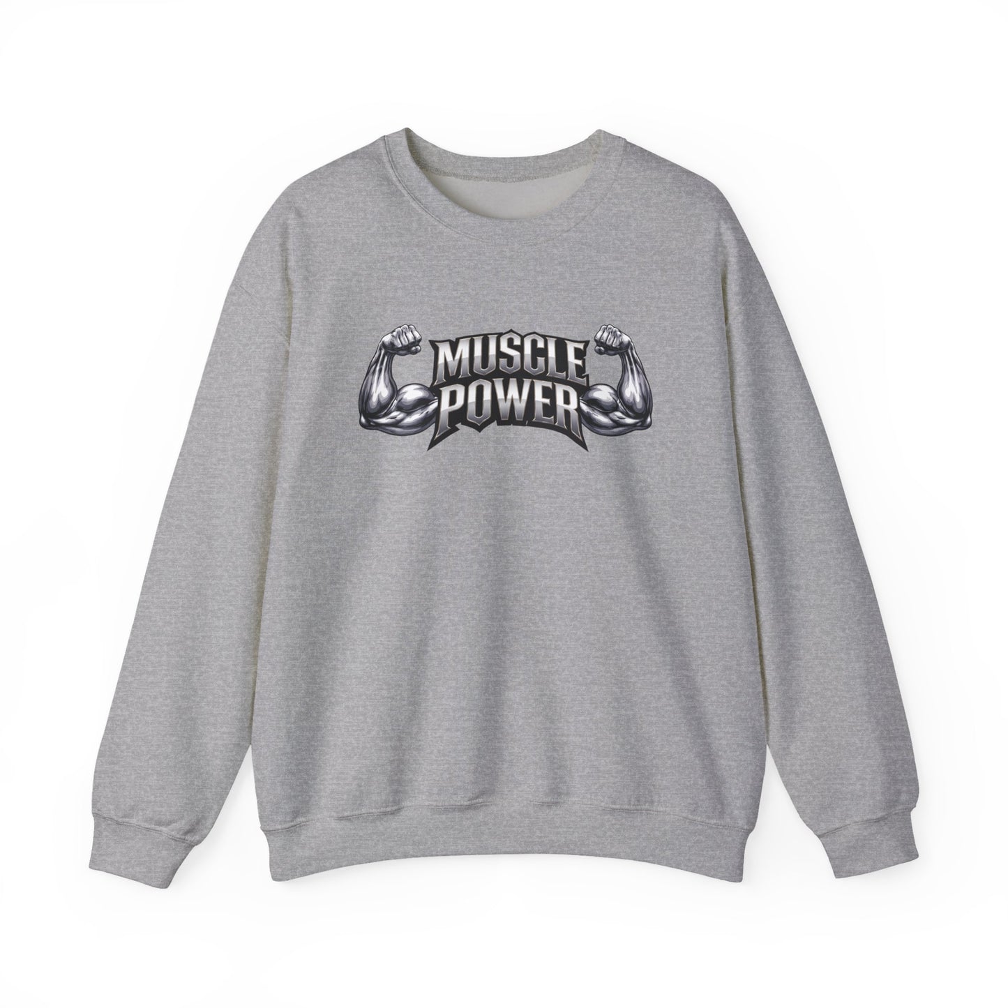 Muscle Power Crewneck Sweatshirt — Gym Fitness Pullover