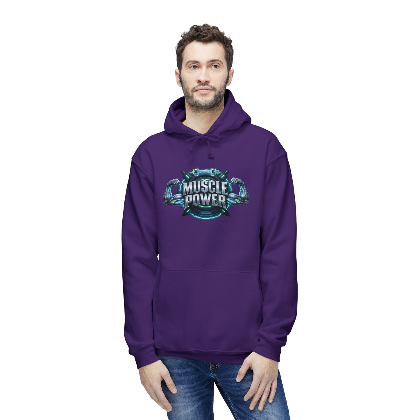 Muscle Power Hoodie — Graphic Gym Workout Pullover