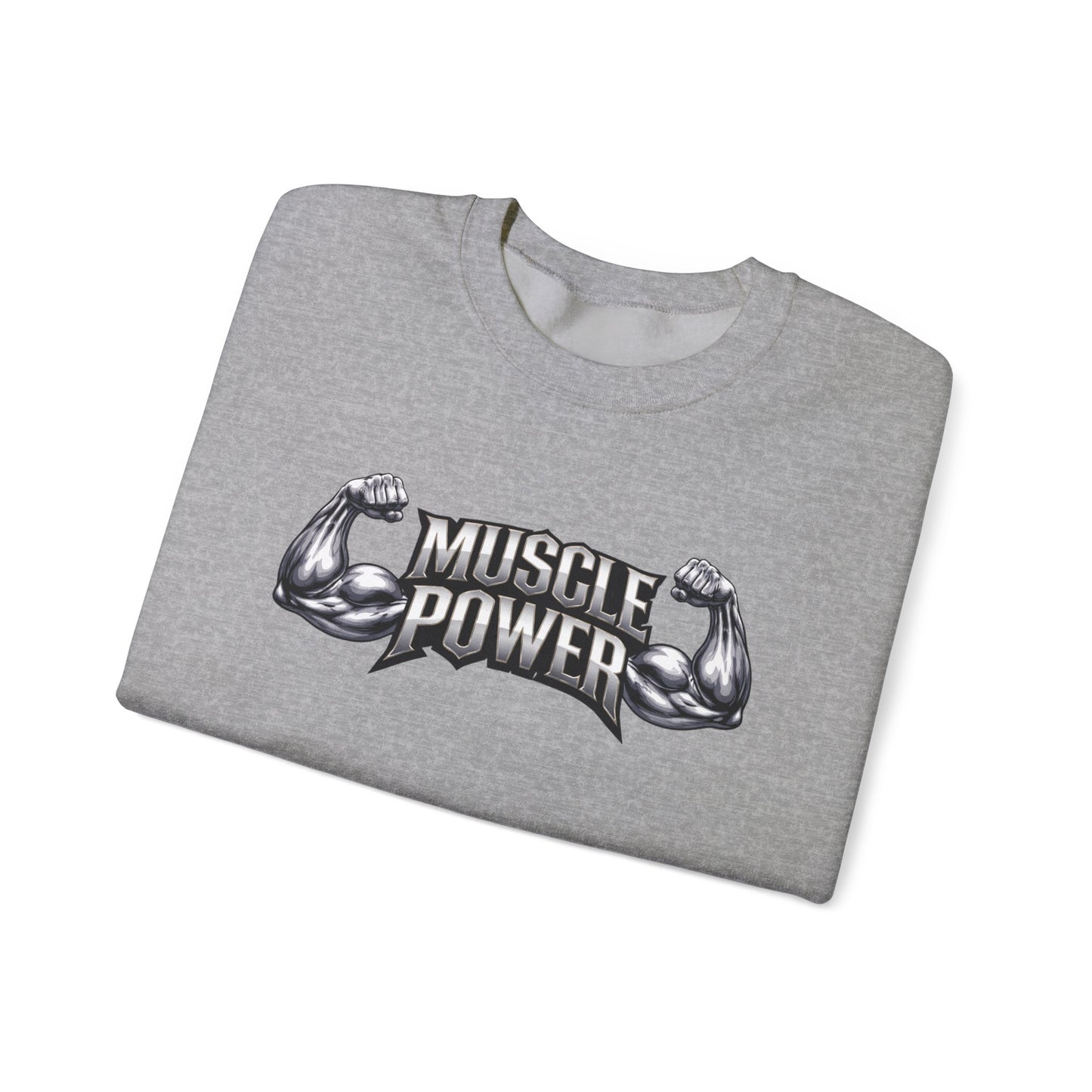 Muscle Power Crewneck Sweatshirt — Gym Fitness Pullover