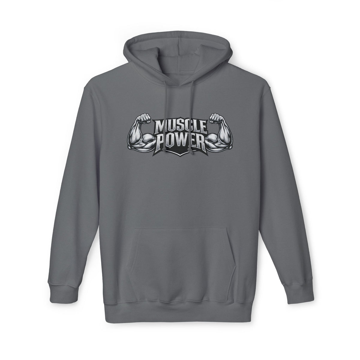 Muscle Power Hoodie — Graphic Gym Workout Pullover