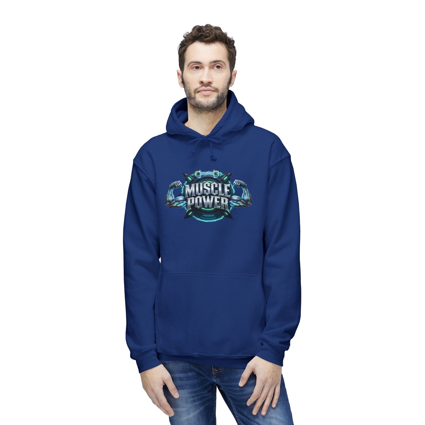 Muscle Power Hoodie — Graphic Gym Workout Pullover