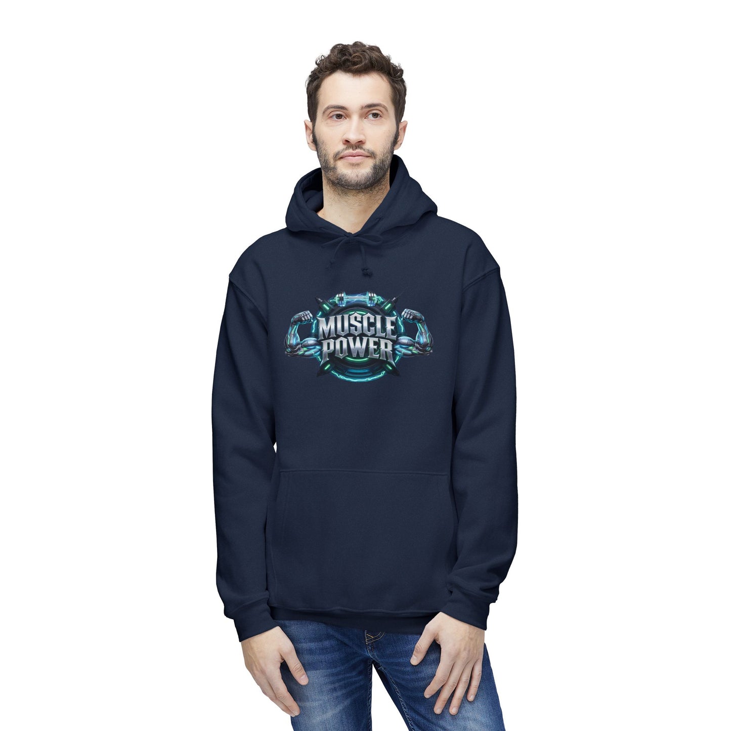 Muscle Power Hoodie — Graphic Gym Workout Pullover