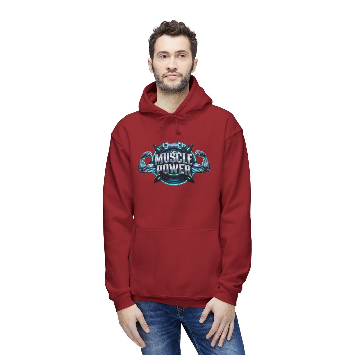Muscle Power Hoodie — Graphic Gym Workout Pullover