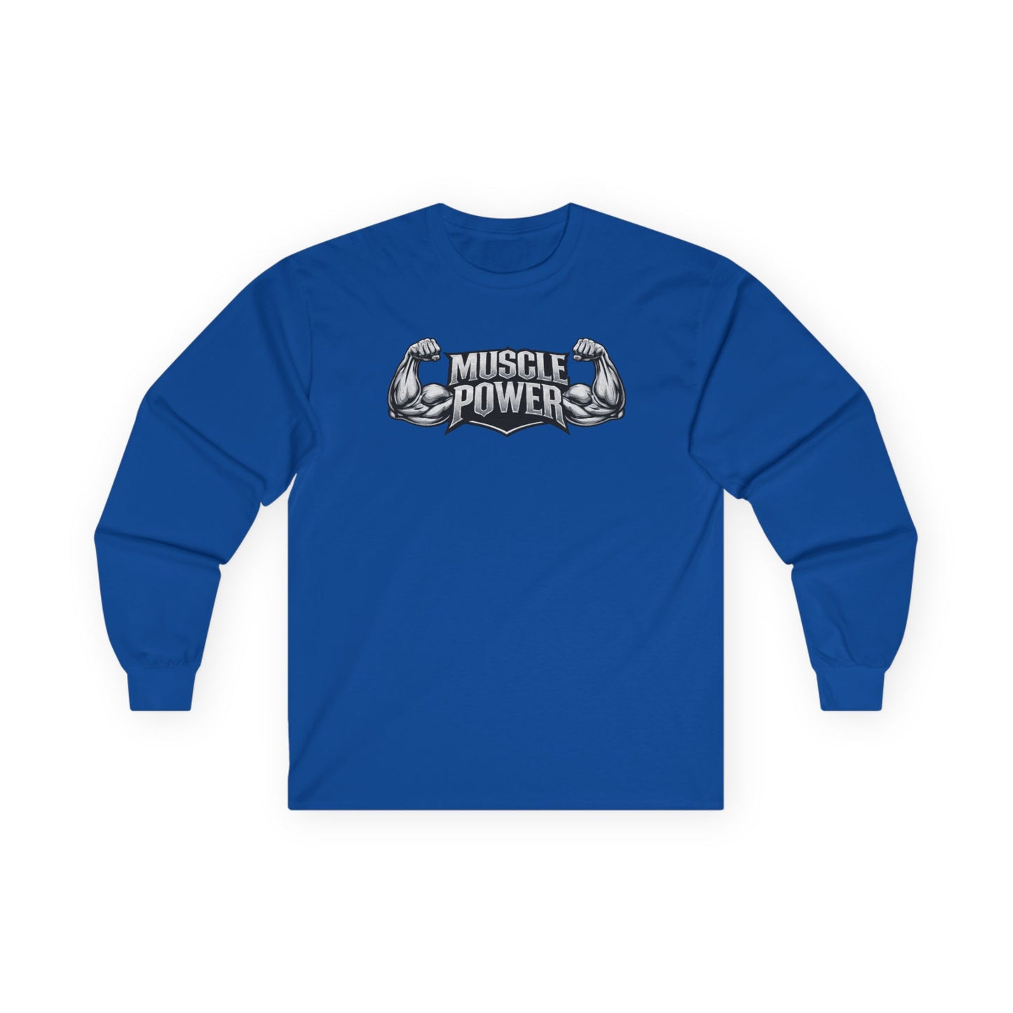 Muscle Power Long Sleeve Tee — Gym Fitness Strength Shirt