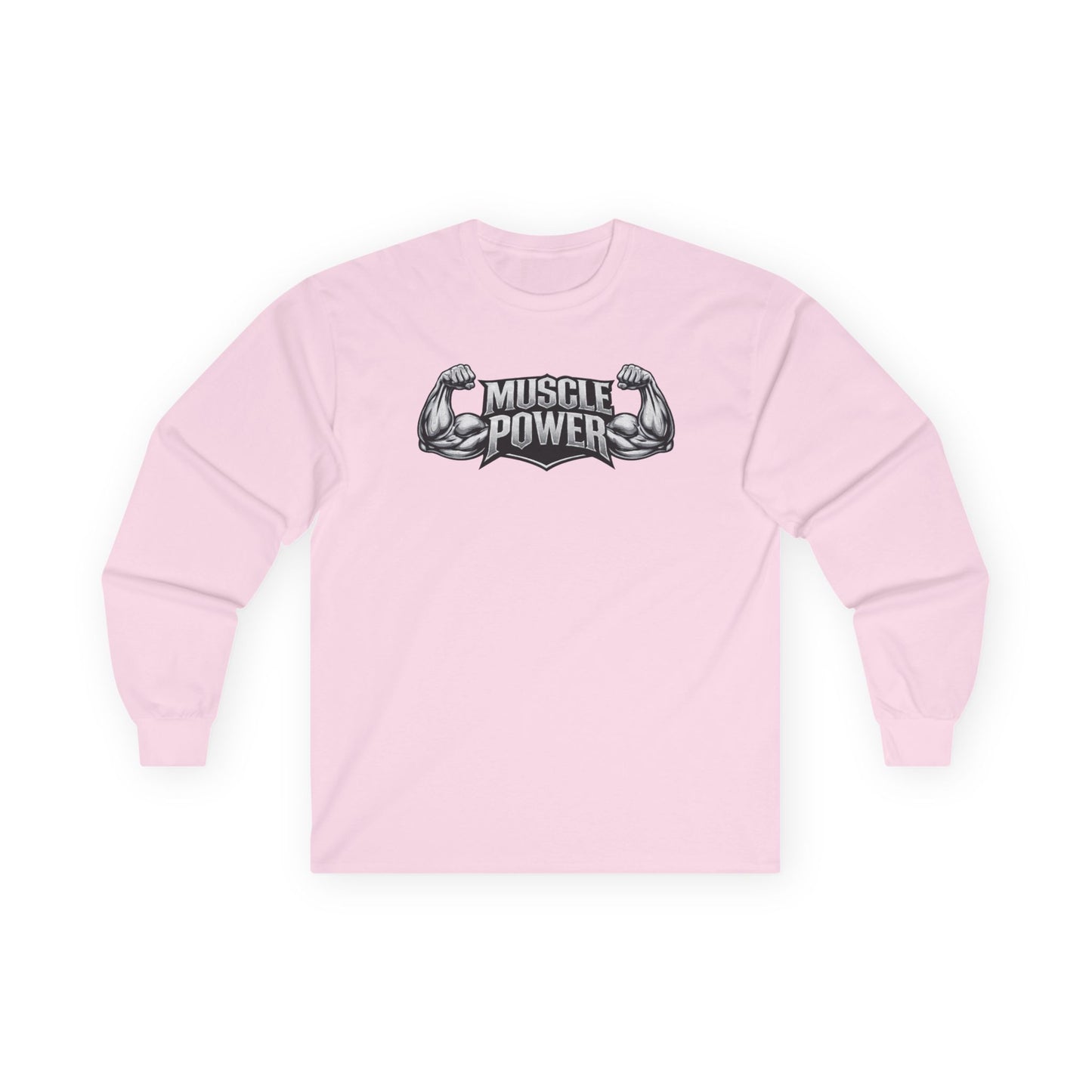 Muscle Power Long Sleeve Tee — Gym Fitness Strength Shirt