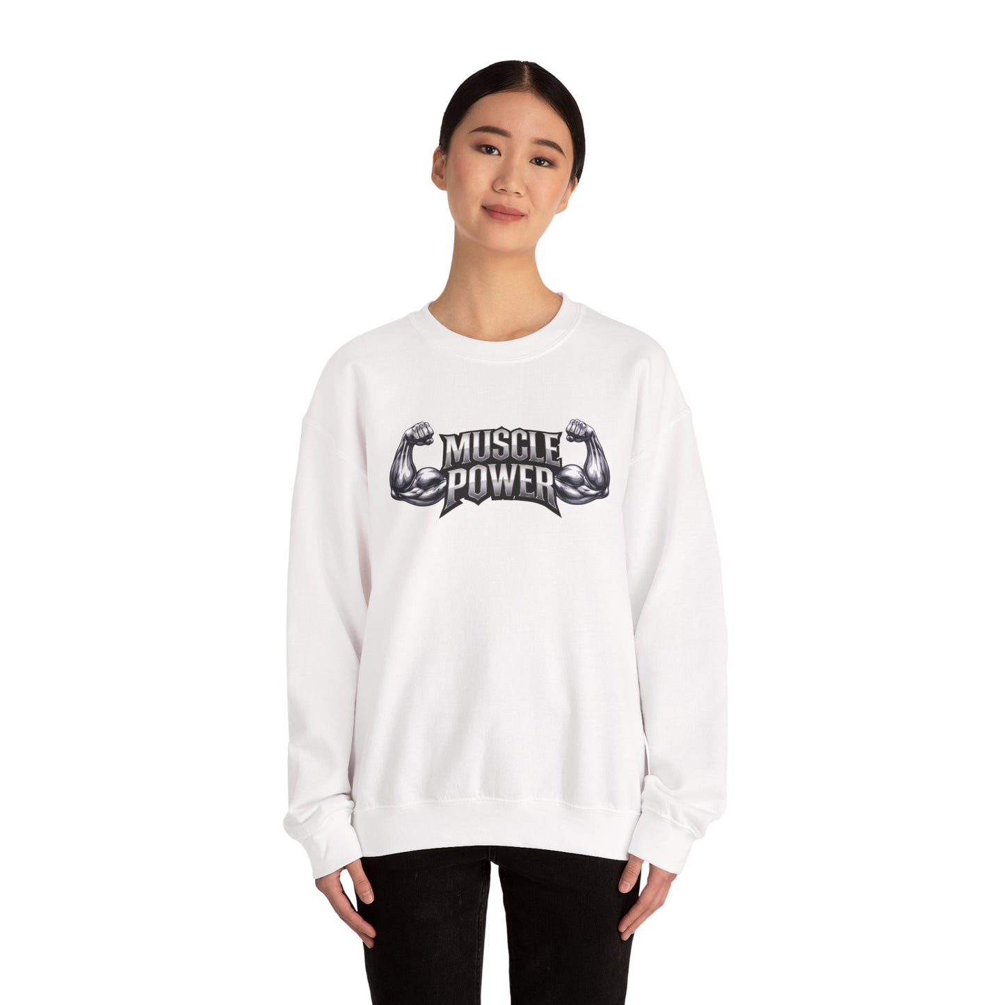 Muscle Power Crewneck Sweatshirt — Gym Fitness Pullover