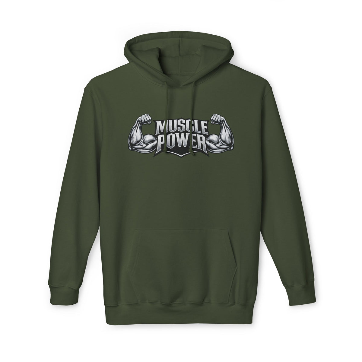 Muscle Power Hoodie — Graphic Gym Workout Pullover
