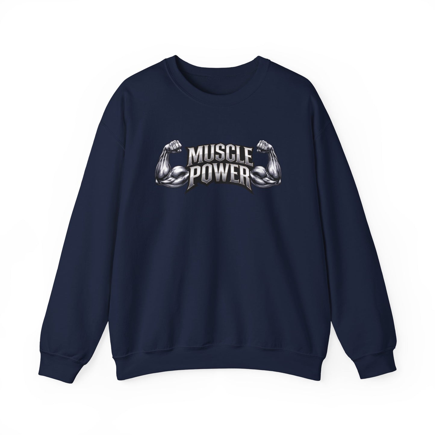 Muscle Power Crewneck Sweatshirt — Gym Fitness Pullover