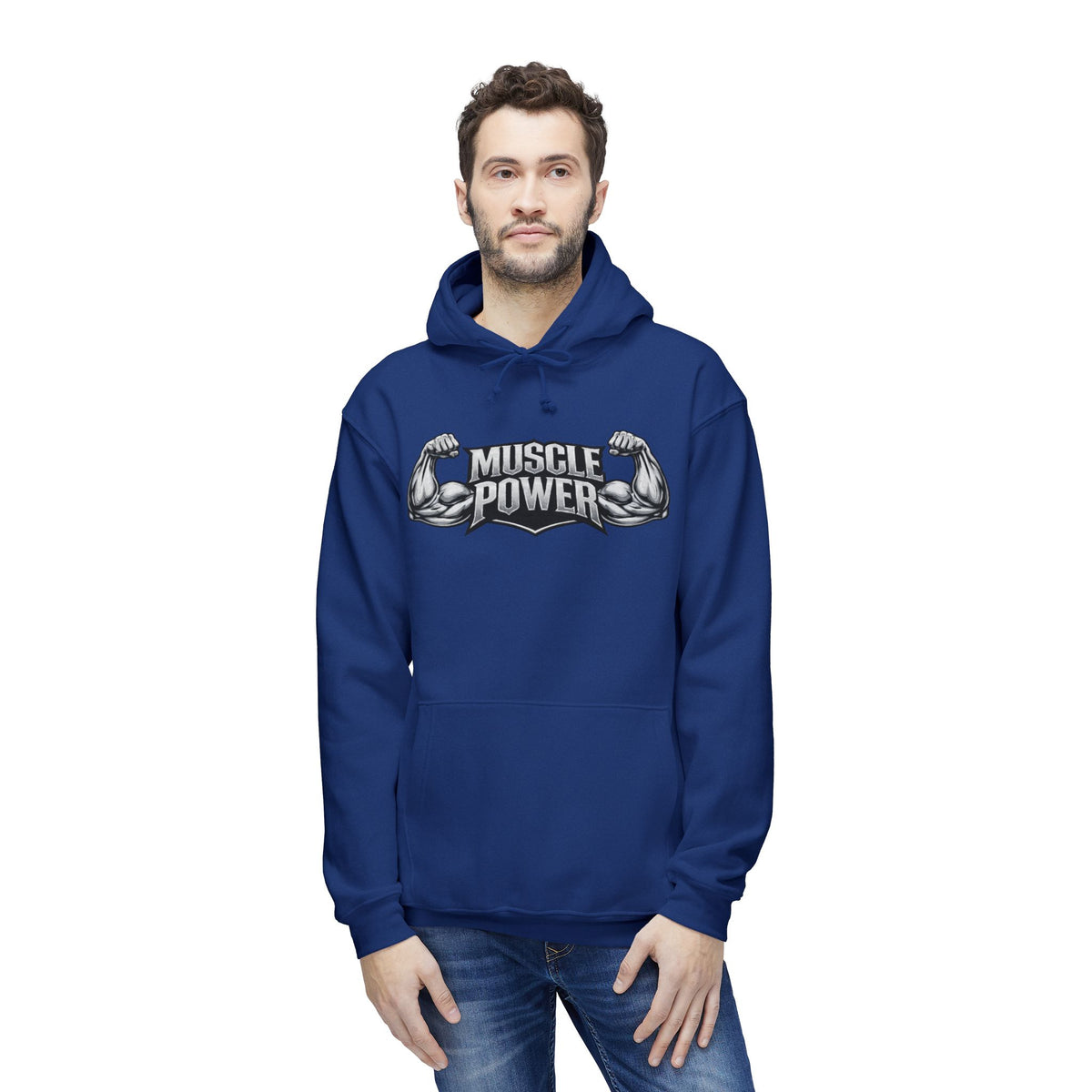 Muscle Power Hoodie — Graphic Gym Workout Pullover
