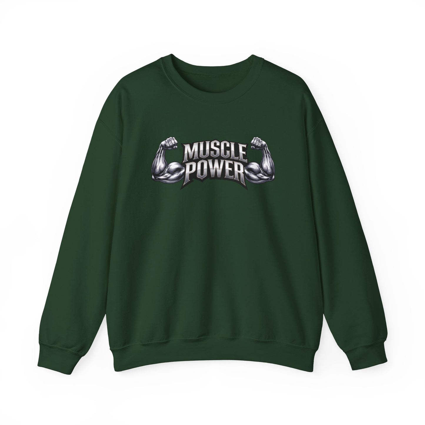 Muscle Power Crewneck Sweatshirt — Gym Fitness Pullover