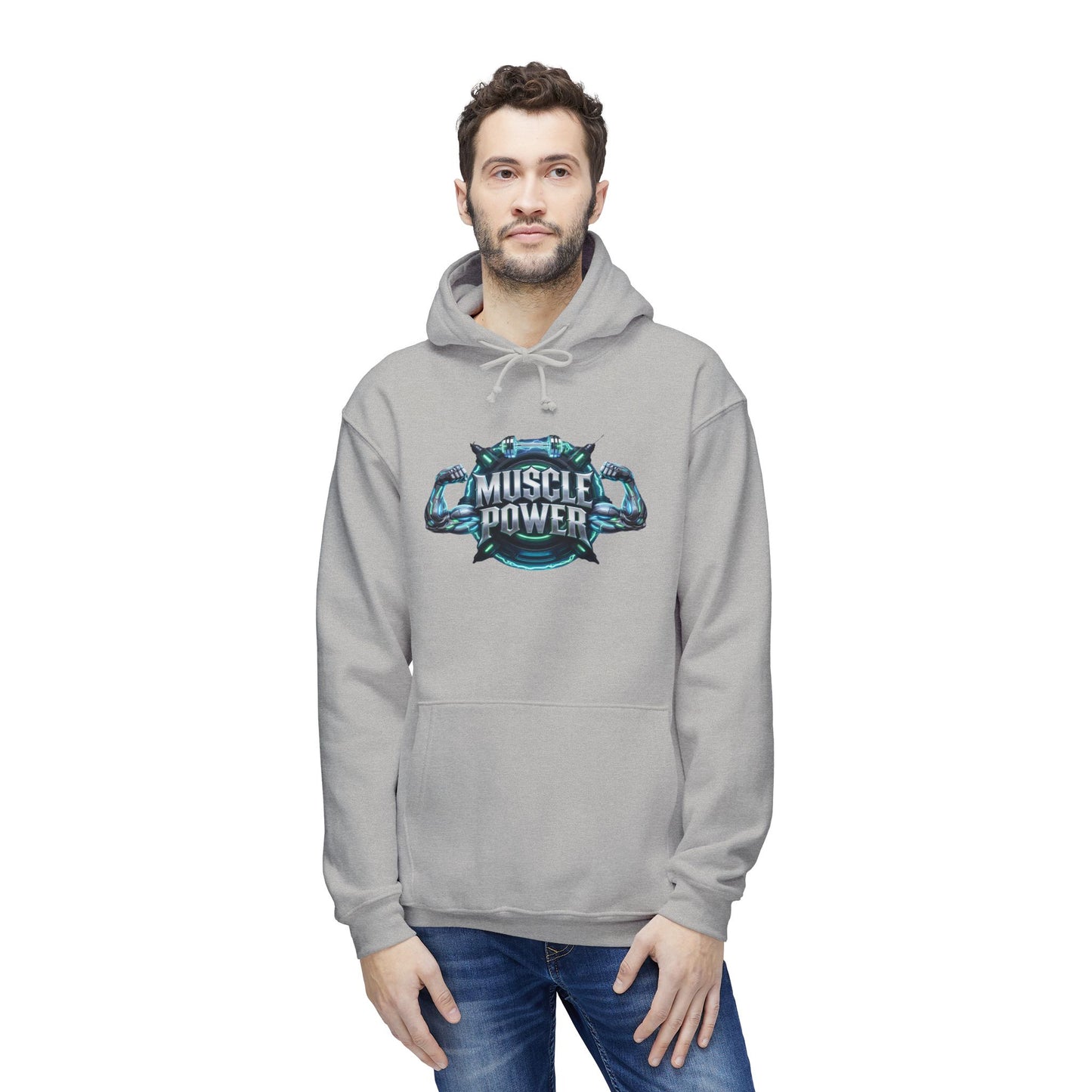 Muscle Power Hoodie — Graphic Gym Workout Pullover