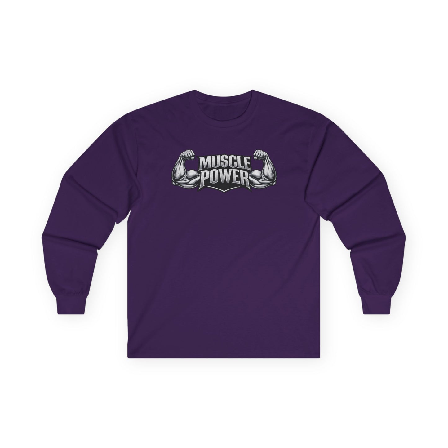 Muscle Power Long Sleeve Tee — Gym Fitness Strength Shirt
