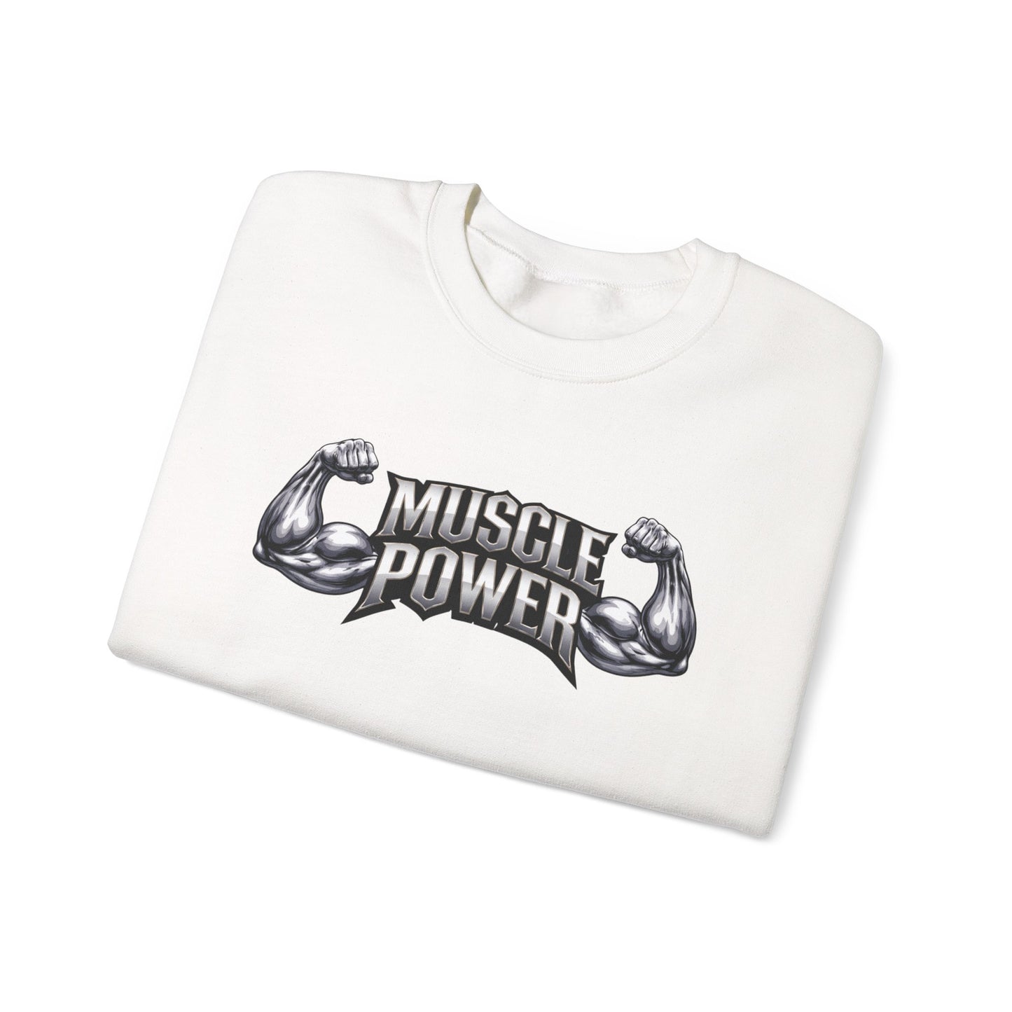 Muscle Power Crewneck Sweatshirt — Gym Fitness Pullover