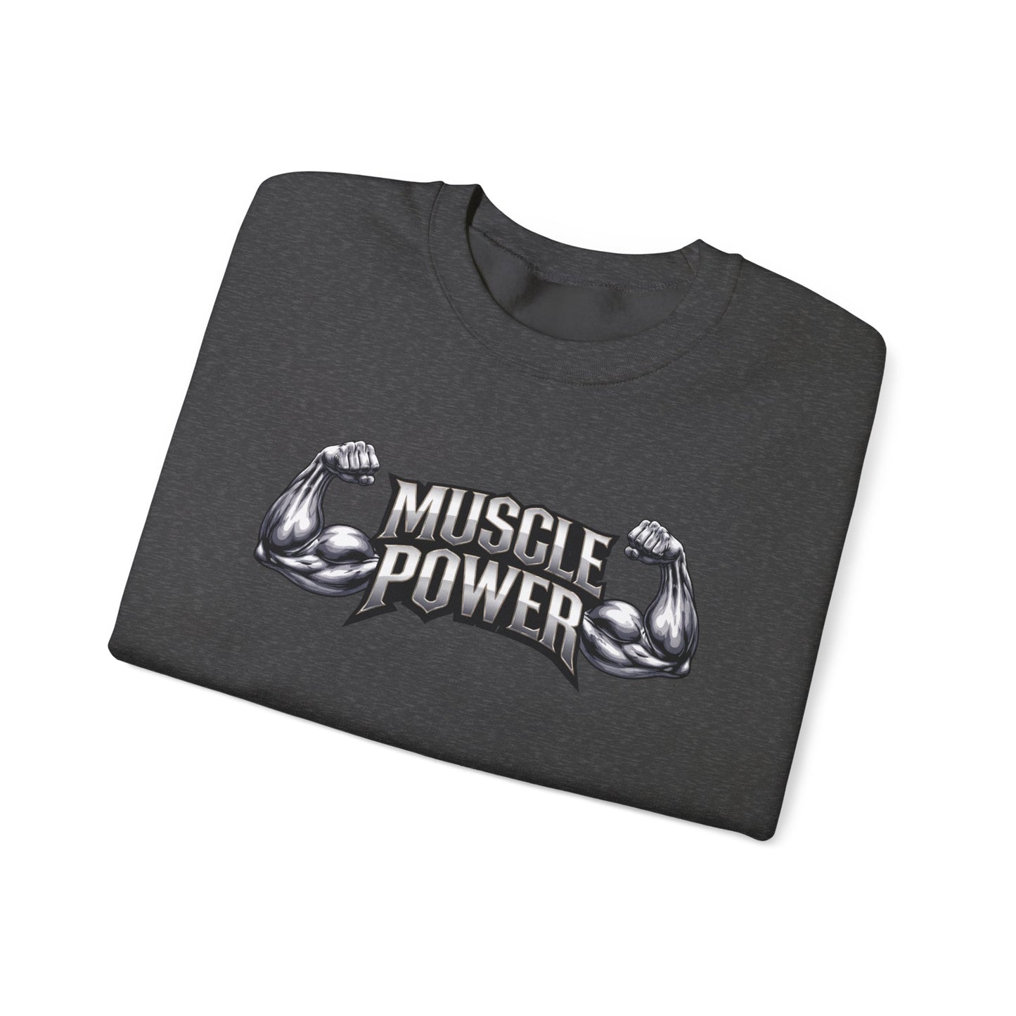 Muscle Power Crewneck Sweatshirt — Gym Fitness Pullover