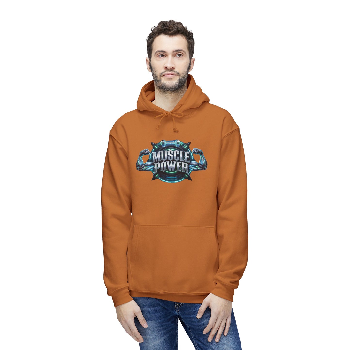 Muscle Power Hoodie — Graphic Gym Workout Pullover