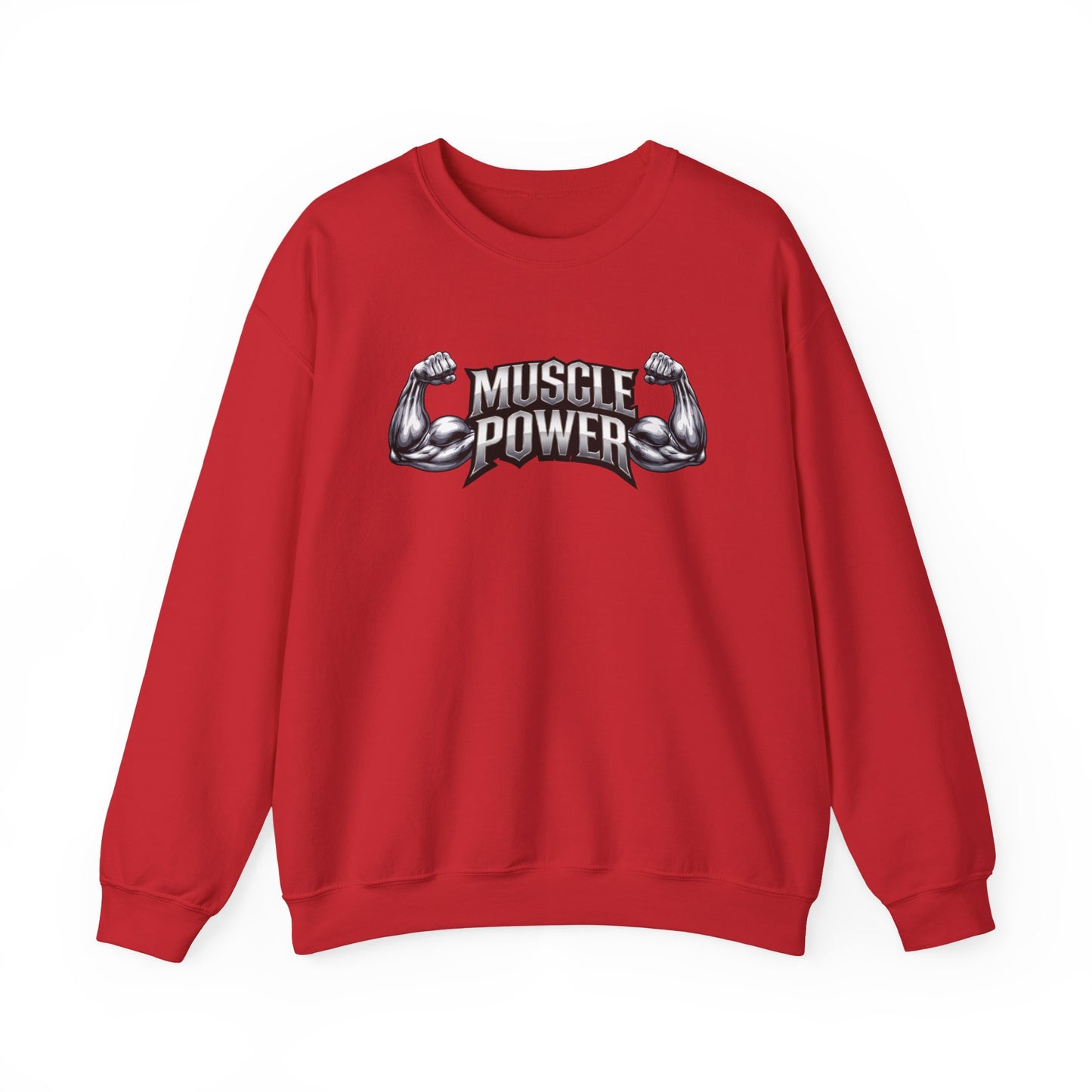 Muscle Power Crewneck Sweatshirt — Gym Fitness Pullover