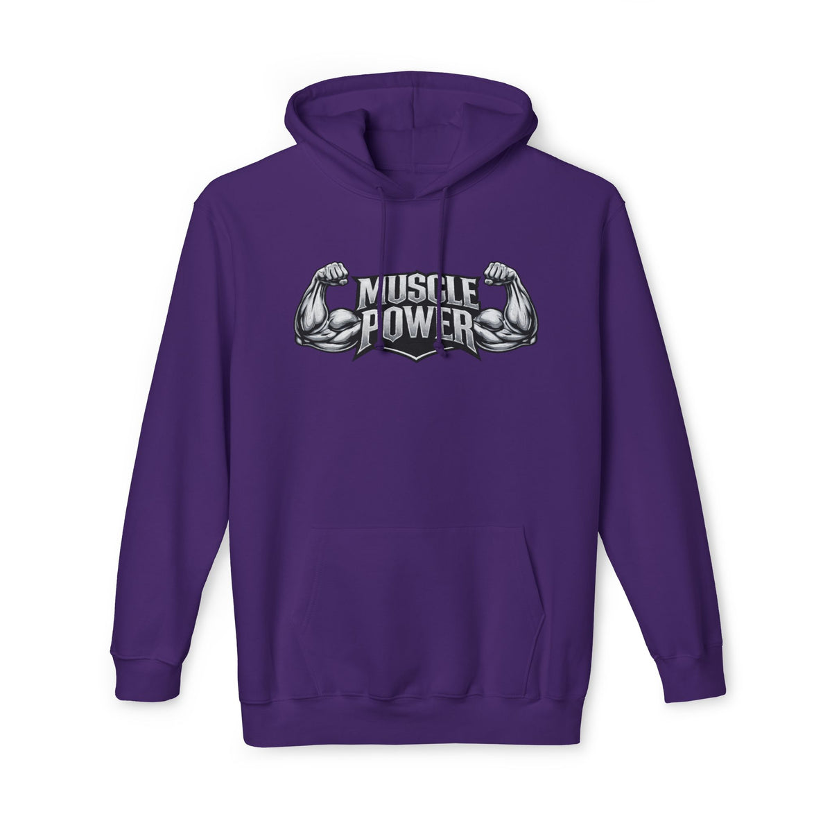 Muscle Power Hoodie — Graphic Gym Workout Pullover