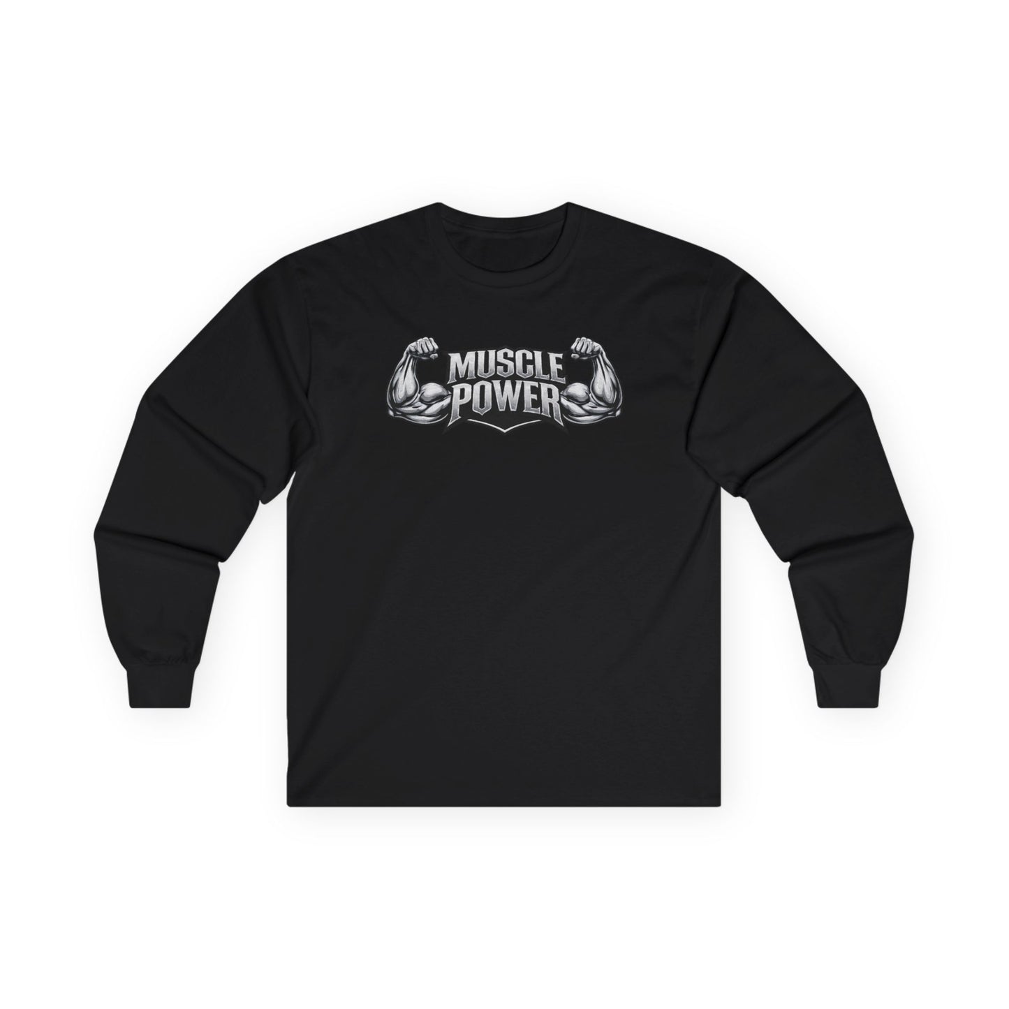 Muscle Power Long Sleeve Tee — Gym Fitness Strength Shirt