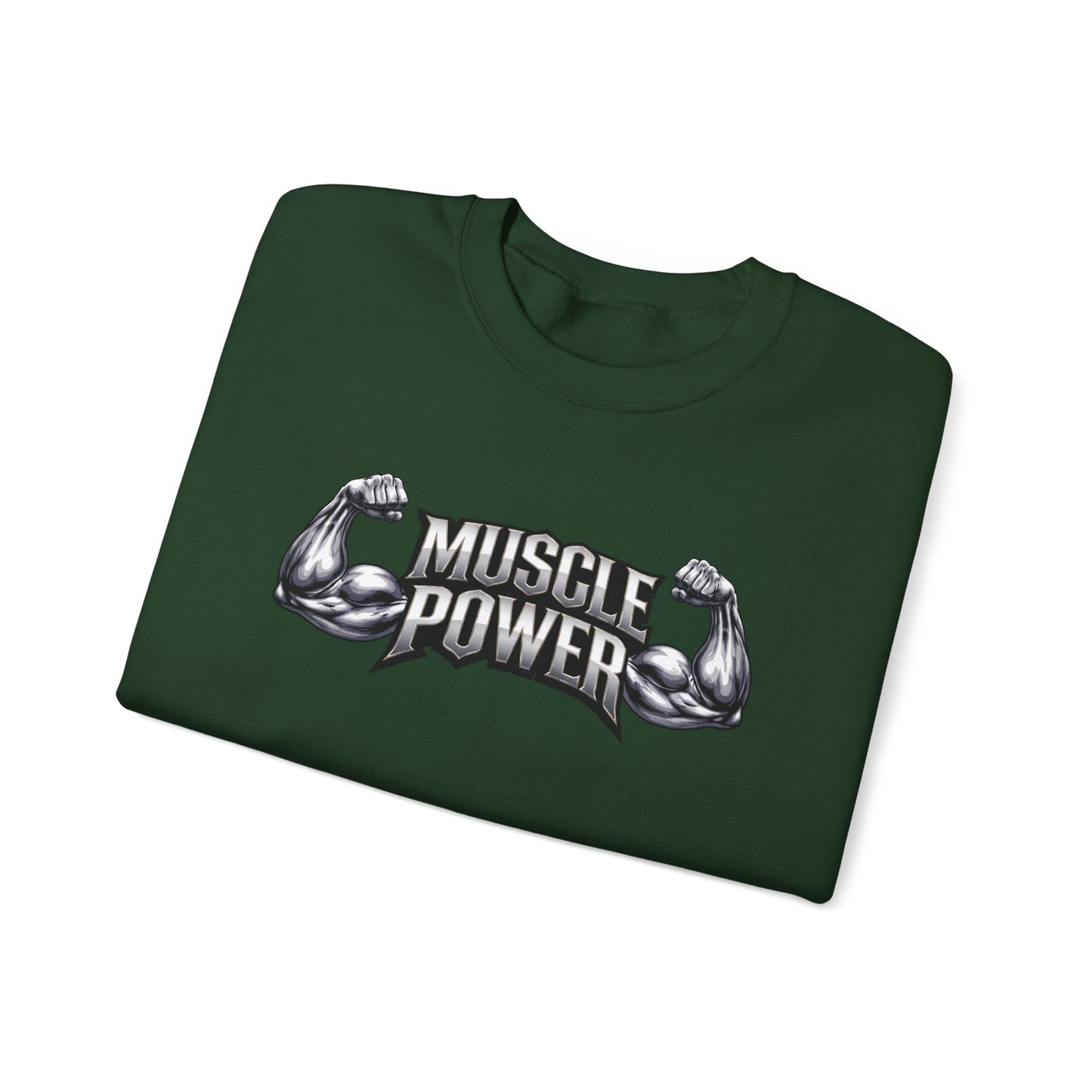 Muscle Power Crewneck Sweatshirt — Gym Fitness Pullover