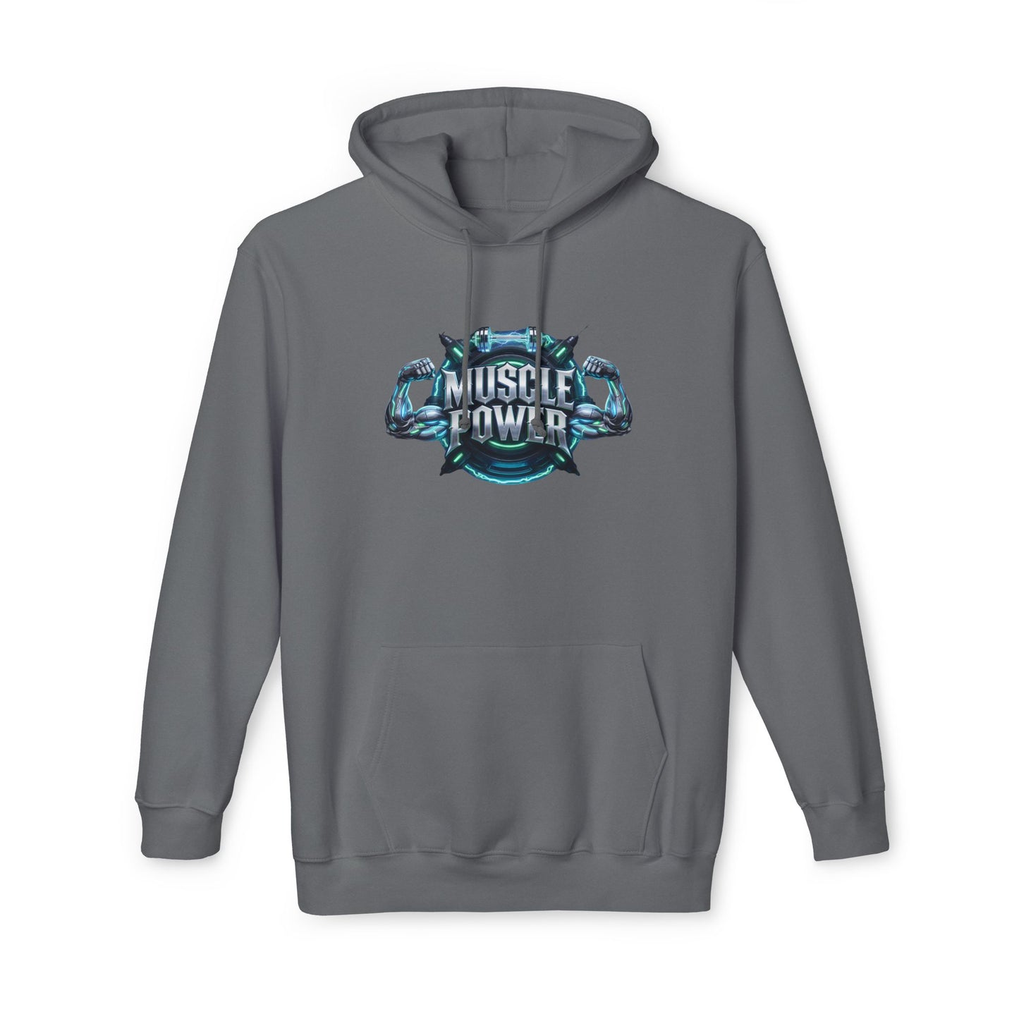 Muscle Power Hoodie — Graphic Gym Workout Pullover