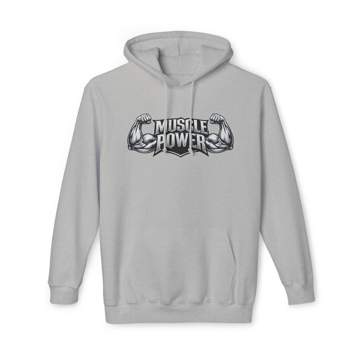 Muscle Power Hoodie — Graphic Gym Workout Pullover