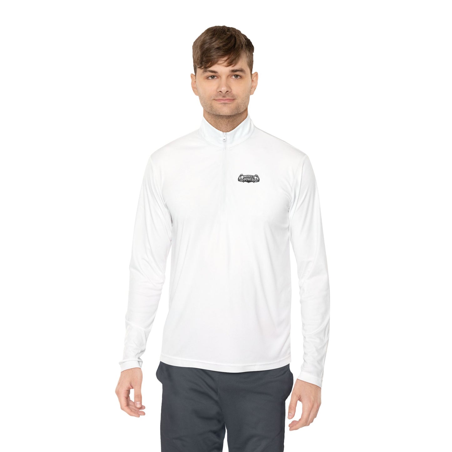 Retro Camper Quarter-Zip Pullover – Small Chest Graphic