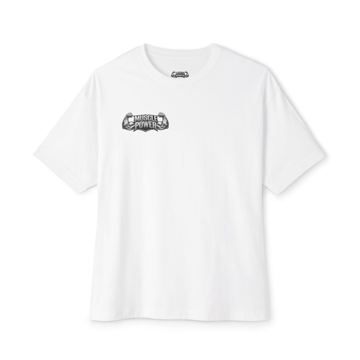 Muscle Power Tee — "Strength Through Christ" Christian Fitness Graphic Shirt