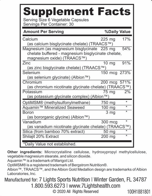 LIVING STONES - FULL SPECTRUM MINERALS (180 V-CAPS - 30-DAY SUPPLY)