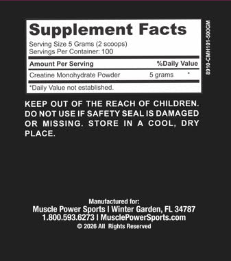 MUSCLE POWER CREATINE MONOHYDRATE (500 GRAMS)