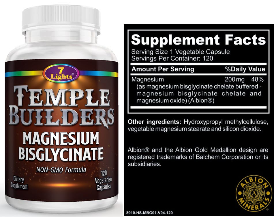 MAGNESIUM BISGLYCINATE (120 V-CAPS)