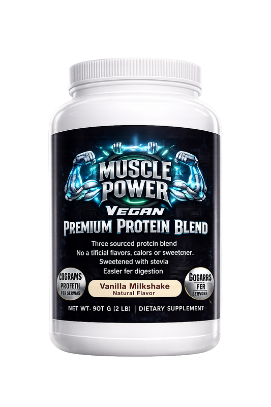 Muscle Power Premium Whey Protein Powder (Vanilla, 2 lbs) - Micronized Muscle Building Supplement for Gym Workout Growth & Recovery