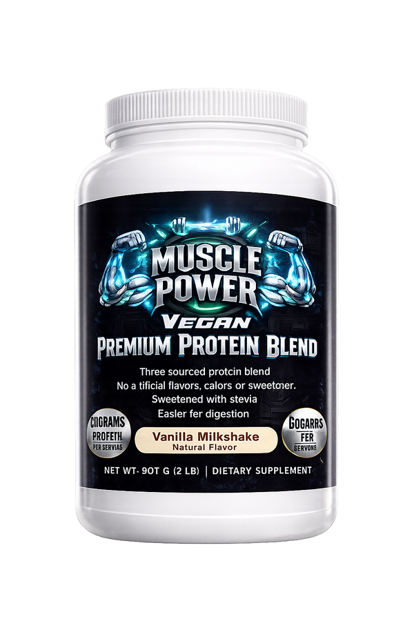 Muscle Power Premium Whey Protein Powder (Vanilla, 2 lbs) - Micronized Muscle Building Supplement for Gym Workout Growth & Recovery