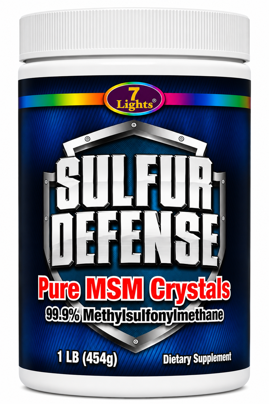 Sulfur Defense OptiMSM® Pure MSM Crystals Powder (1 lb / 454g) - Premium Immune System, Joint Flexibility & Cellular Health Support