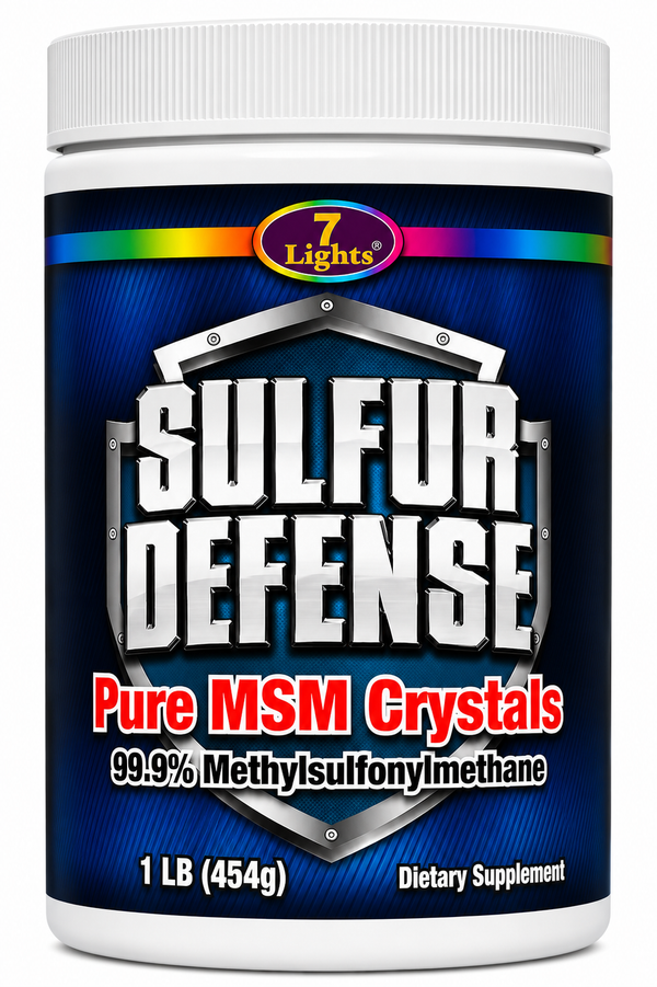 Sulfur Defense OptiMSM® Pure MSM Crystals Powder (1 lb / 454g) - Premium Immune System, Joint Flexibility & Cellular Health Support