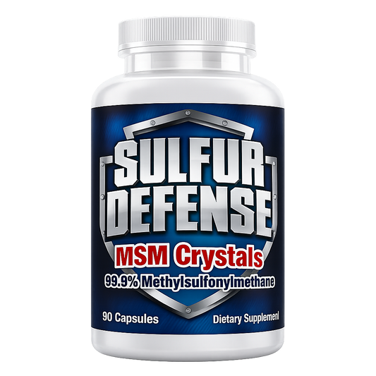 Sulfur Defense OptiMSM® Pure MSM Supplement (90 Veggie Capsules) - Immune System, Joint Support & Cellular Health