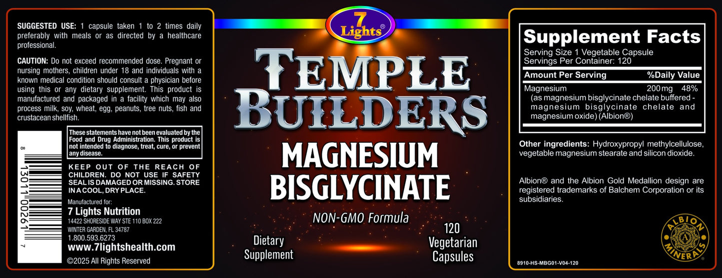 MAGNESIUM BISGLYCINATE (120 V-CAPS)