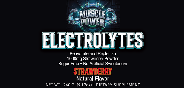 Muscle Power Advanced Electrolyte Powder (9.17 oz) - Strawberry Flavor